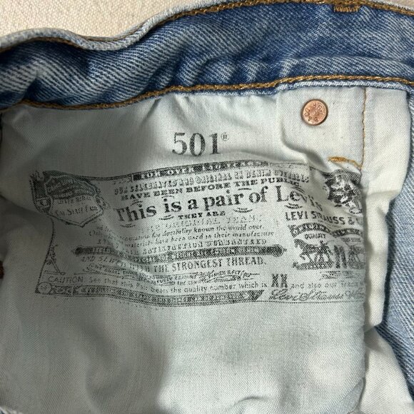 Levi's 501 Jean Shorts Womens 29 Blue - Picture 9 of 12
